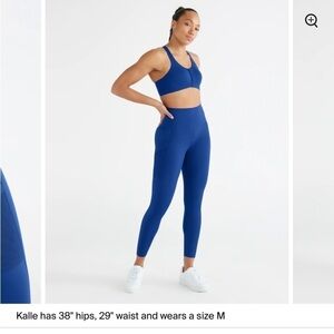KNIX Stashable High Rise Legging ultra blue size M new